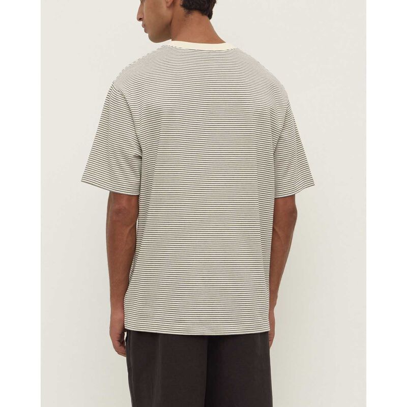 Assembly Label Malone Stripe Short Sleeve Tee Black/Cream image number 1